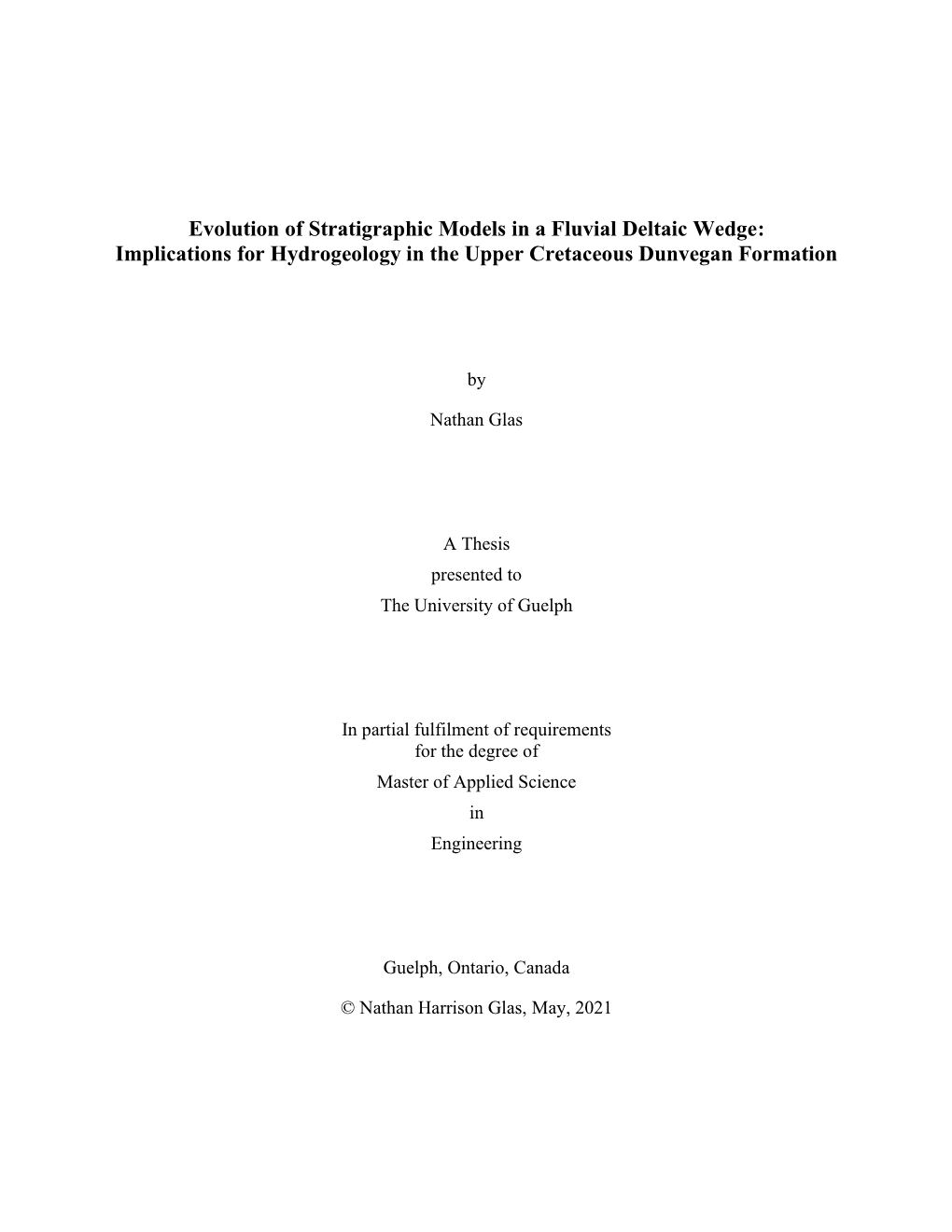 Implications for Hydrogeology in the Upper Cretaceous Dunvegan Formation