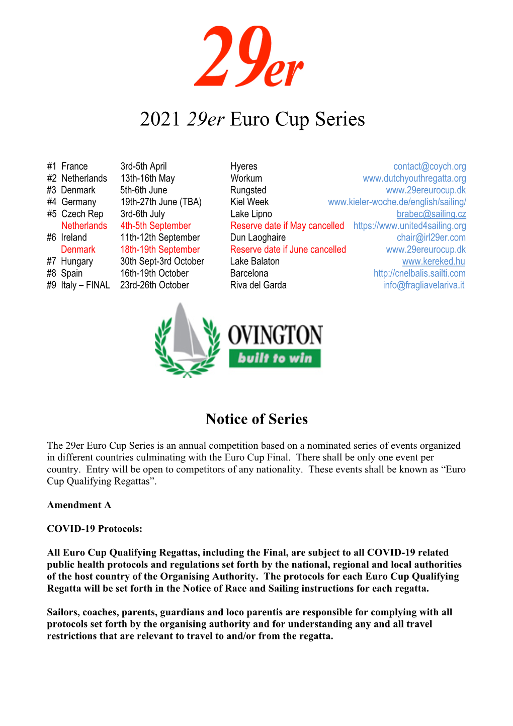 2021 29Er Euro Cup Series