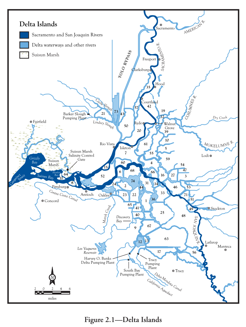 Figure 2.1—Delta Islands Legend for Delta Islands in Figure 2.1