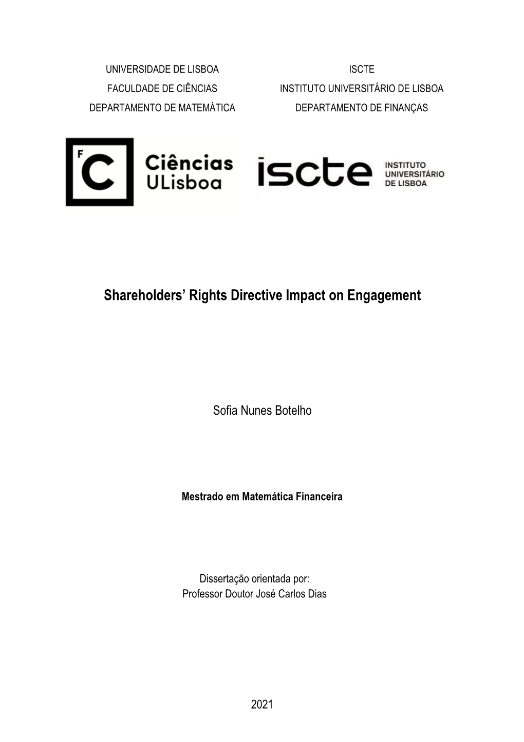 Shareholders' Rights Directive Impact on Engagement