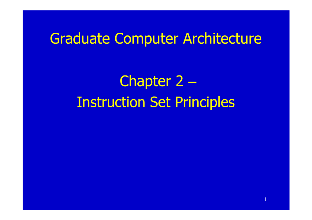 Graduate Computer Architecture Chapter