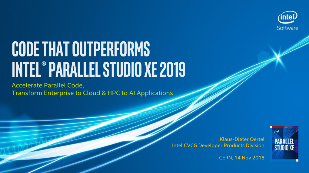 What's Inside Intel® Parallel Studio XE