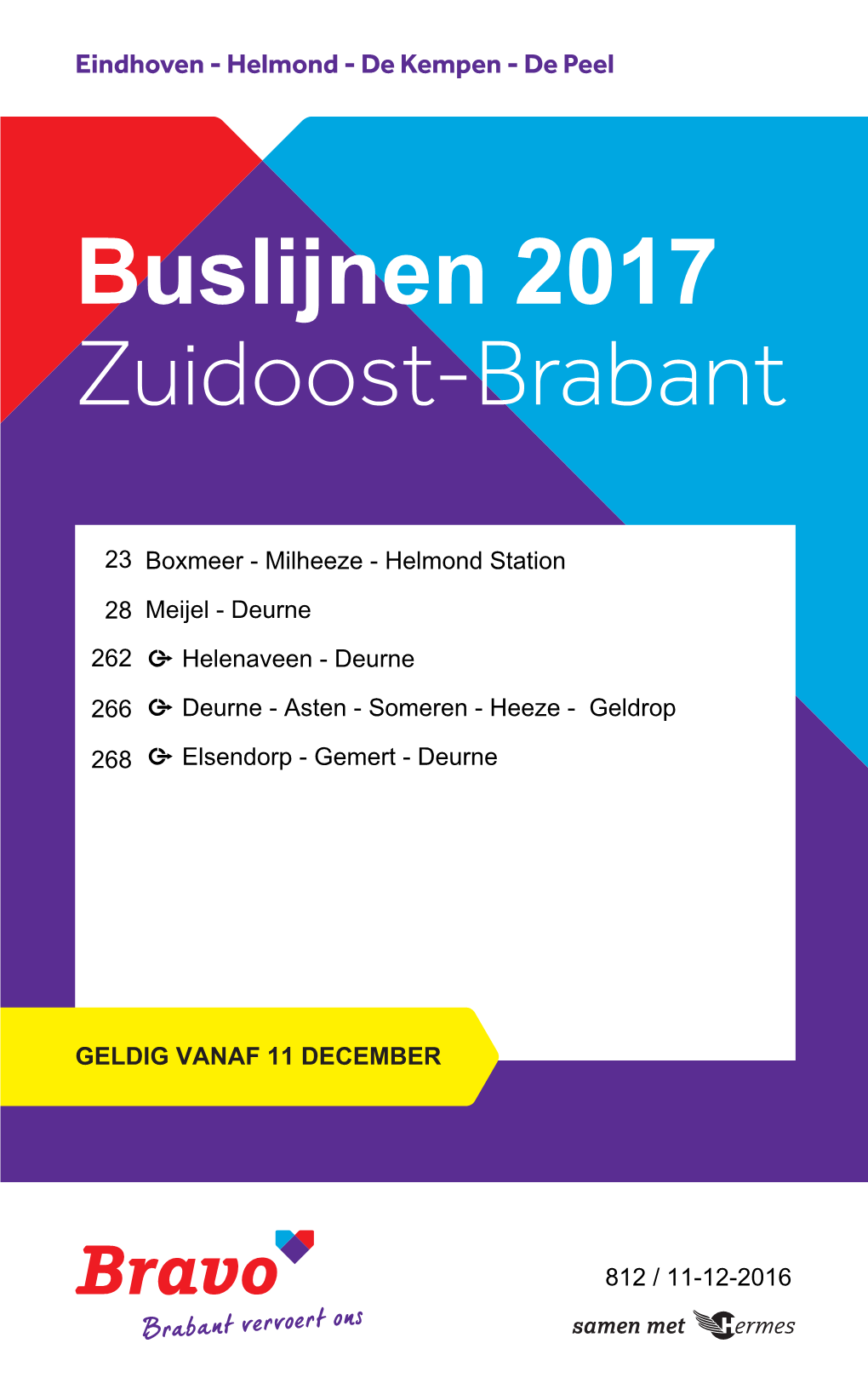 Buslijnen 2017 Zuidoost-Brabant