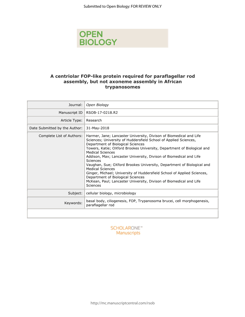 Harmer Et Al FOPL Open Biol