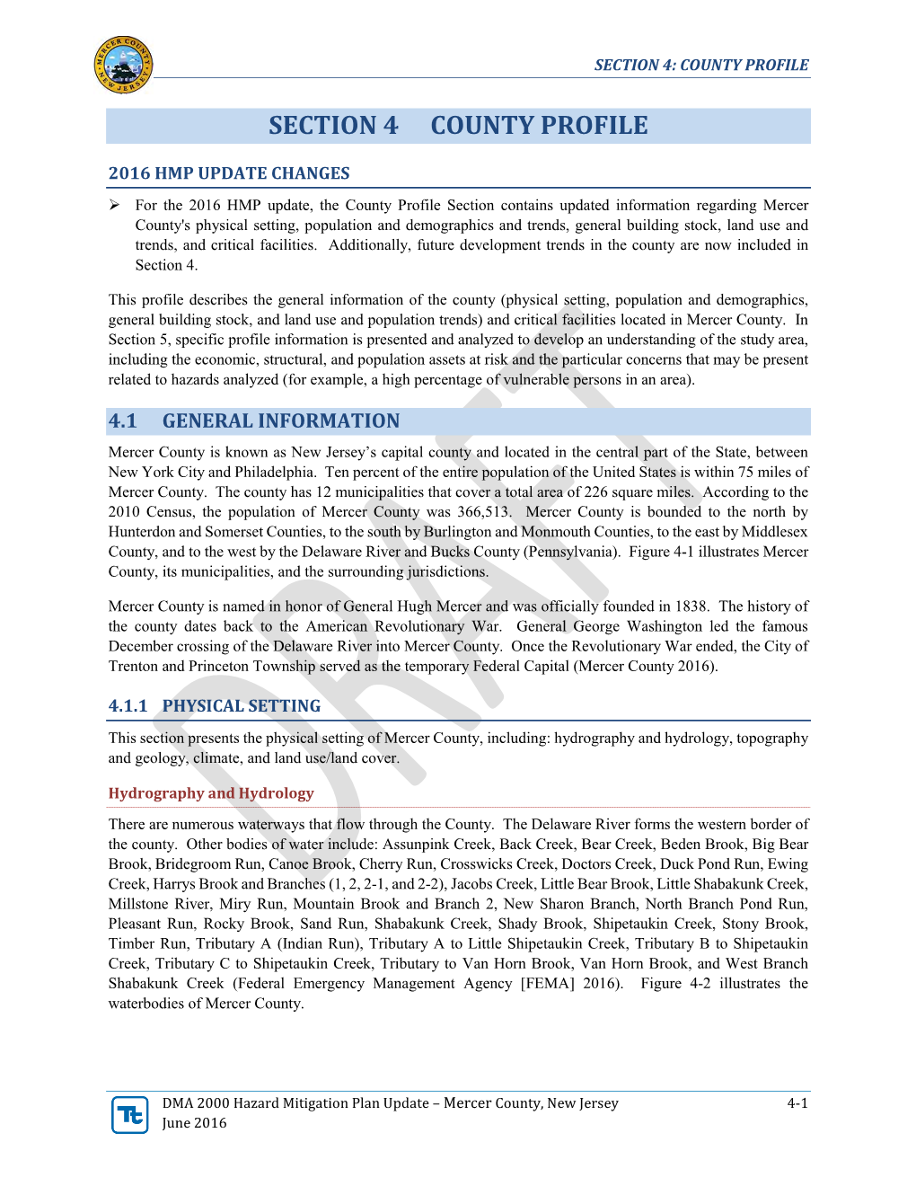 Section 4 County Profile