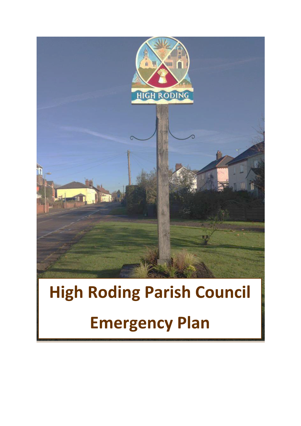 High Roding Parish Council Emergency Plan