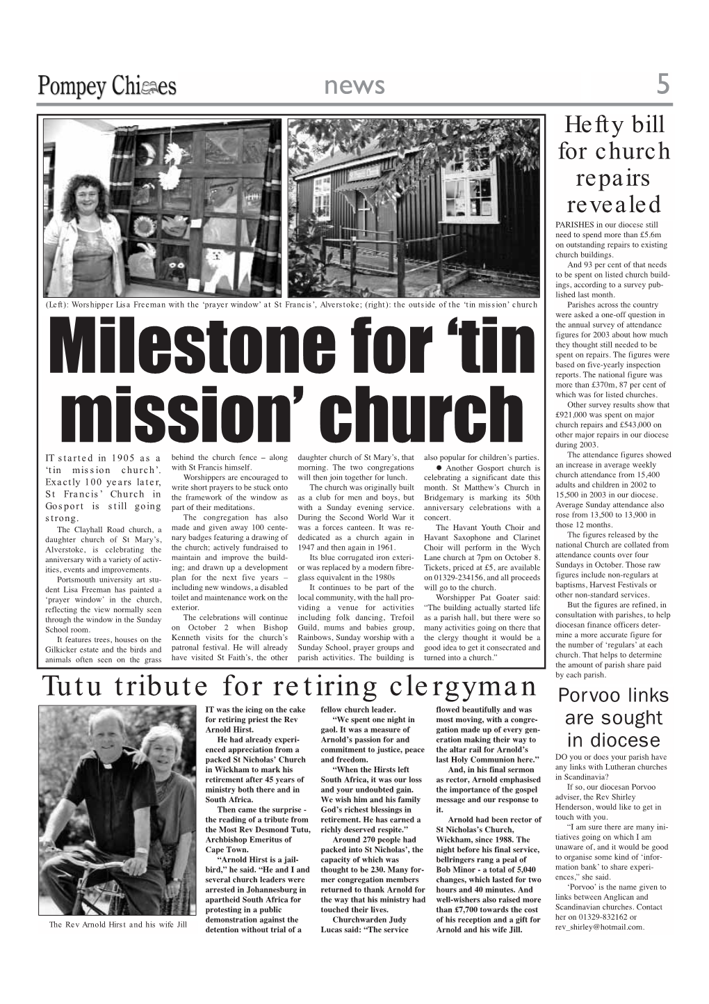 Milestone for 'Tin Mission' Church