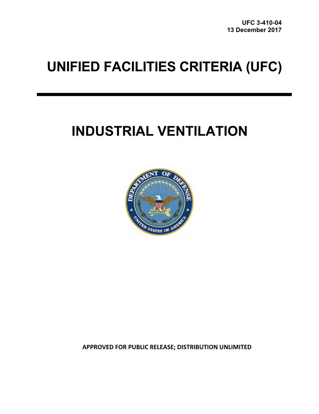 UFC 3-410-06 Industrial Ventalation