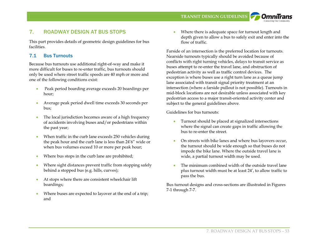 Transit Design Guidelines