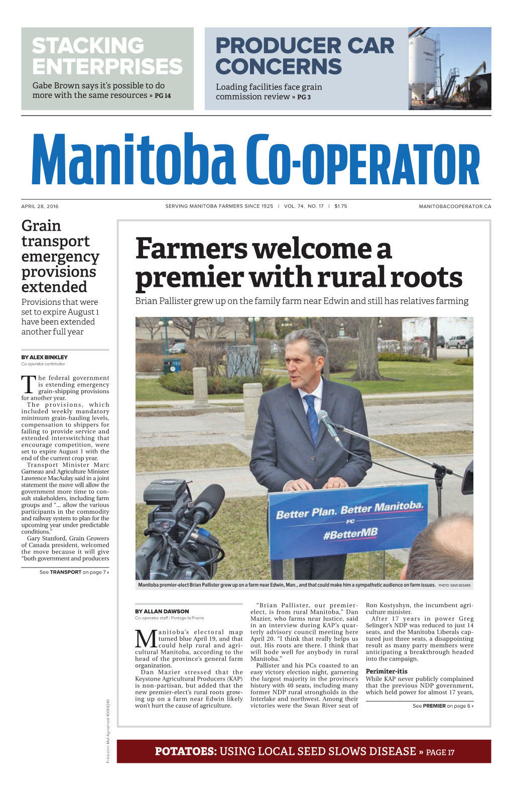 Farmers Welcome a Premier with Rural Roots