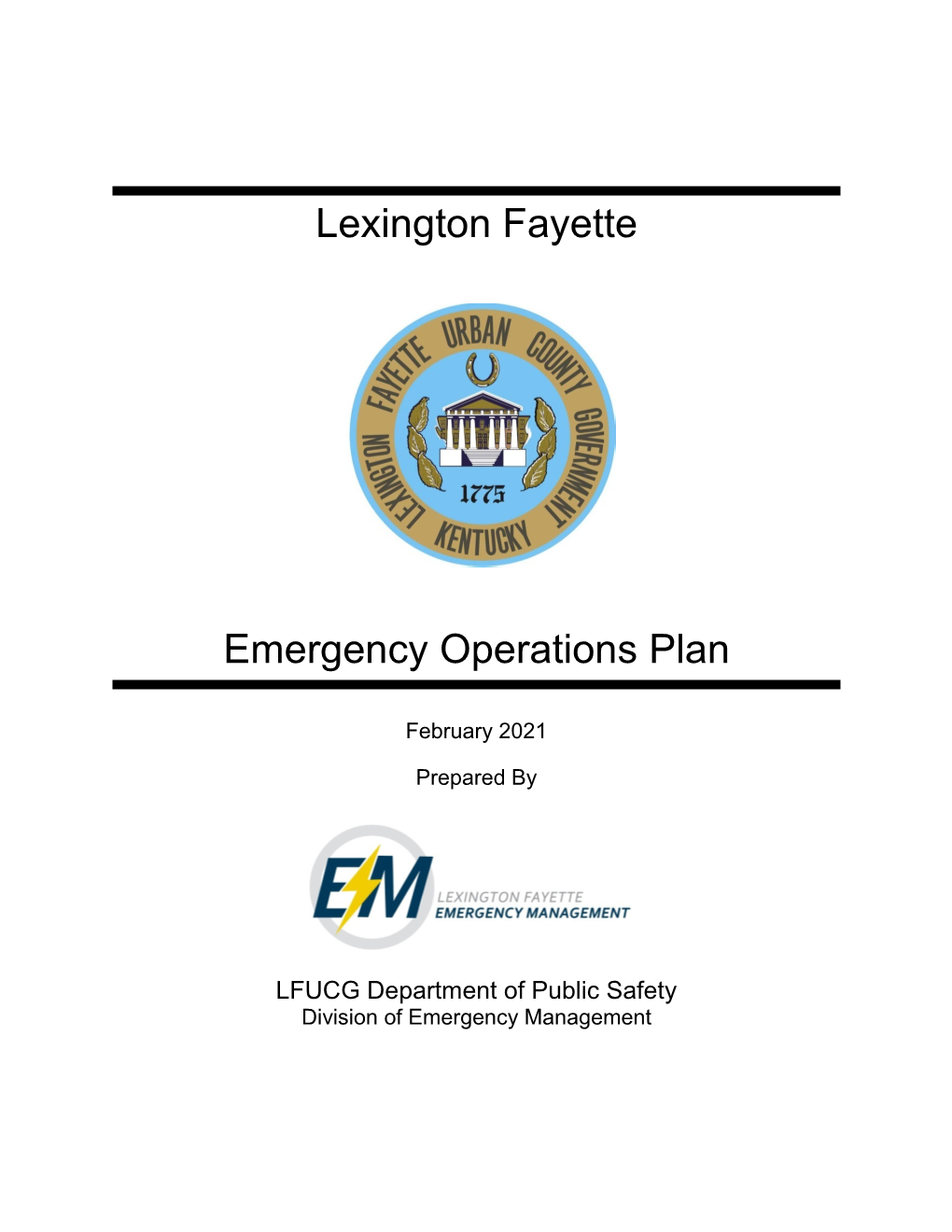 Lexington Fayette Emergency Operations Plan