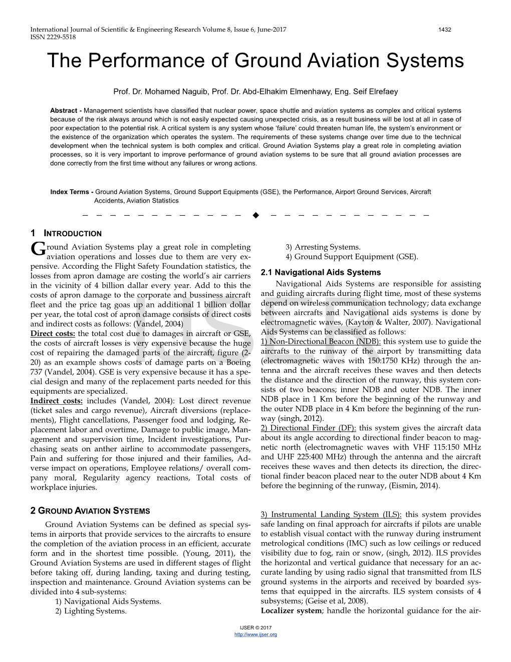 The Performance of Ground Aviation Systems