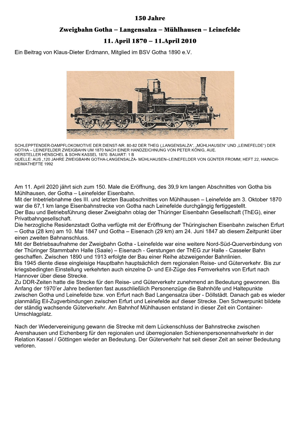 150 Jahre Zweigbahn Gotha – Langensalza – Mühlhausen – Leinefelde 11