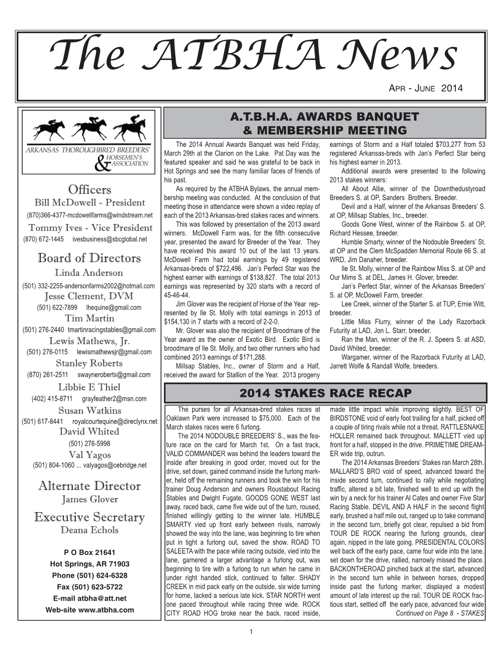 The ATBHA News APR - JUNE 2014