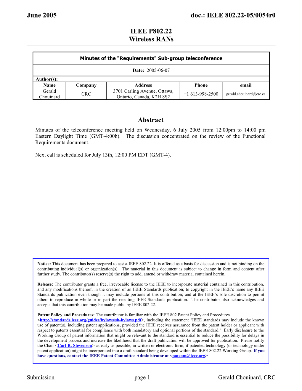 IEEE P802.22 Wireless Rans s8