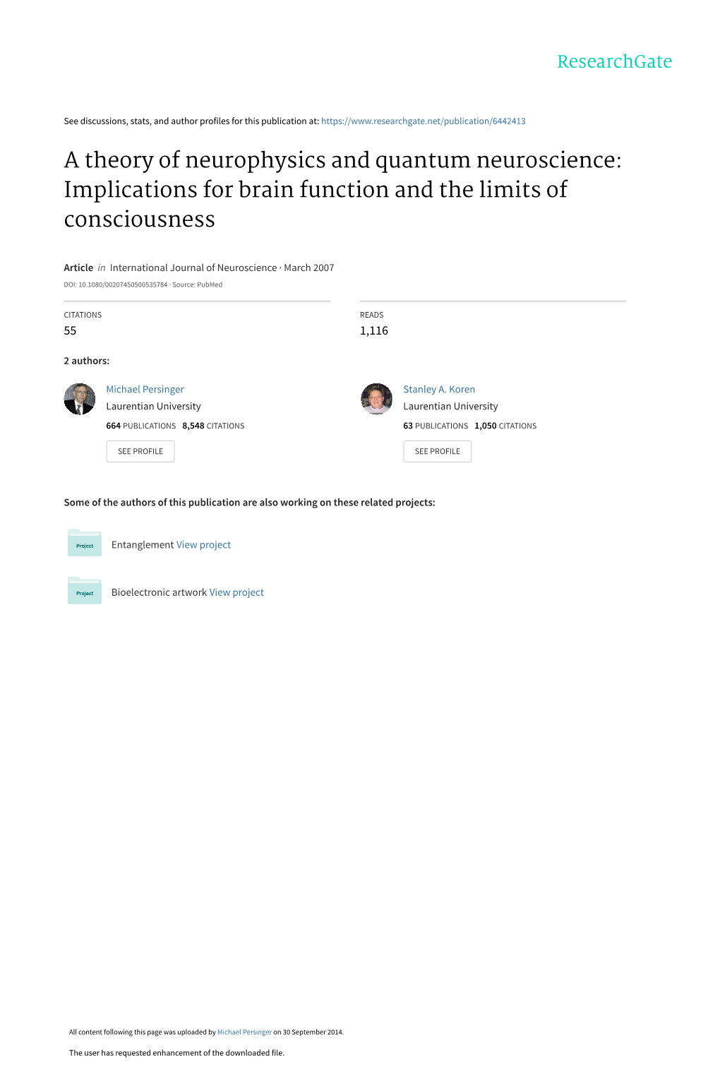 Implications for Brain Function and the Limits of Consciousness