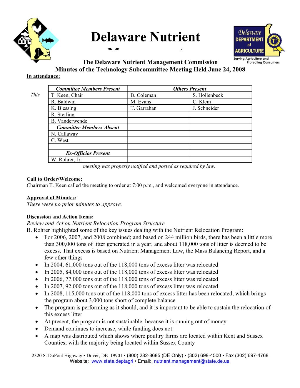 The Delaware Nutrient Management Commission s1