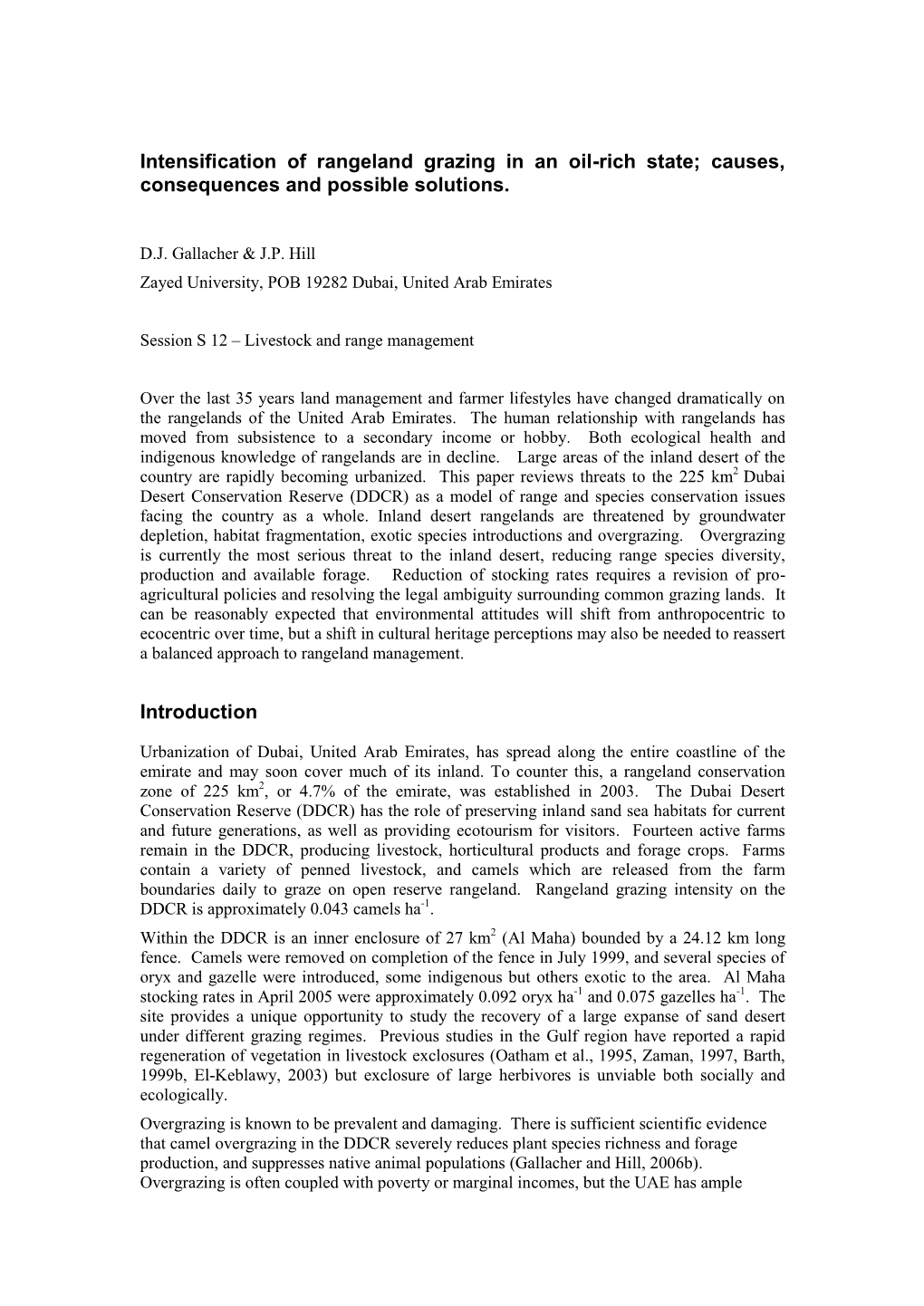 Intensification of Rangeland Grazing in an Oil-Rich State; Causes, Consequences and Possible Solutions