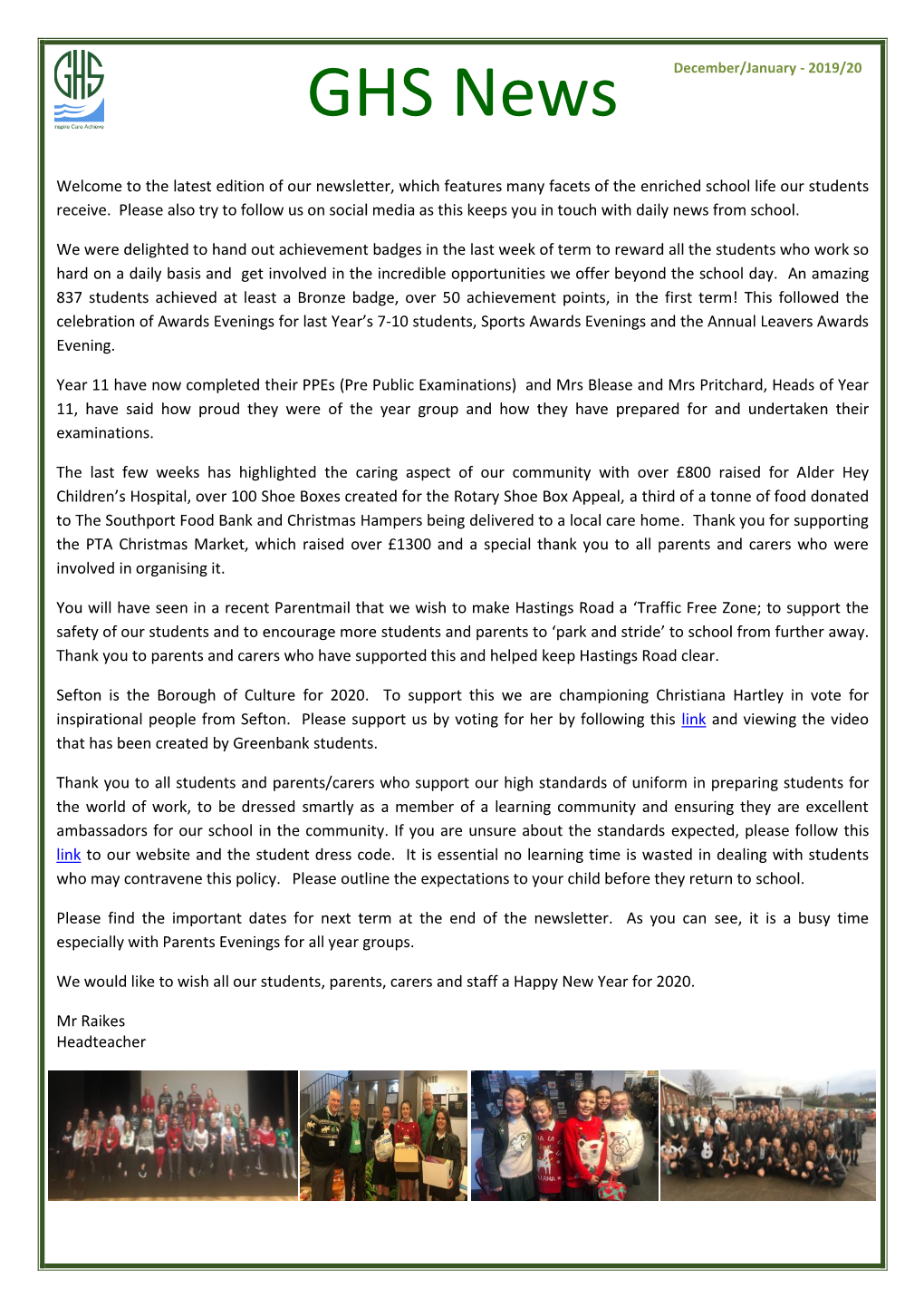 GHS News December/January - 2019/20