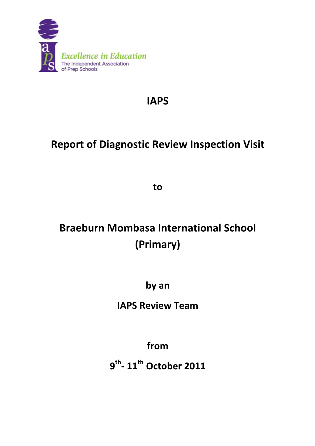 Mombasa IAPS Review Report October 2011