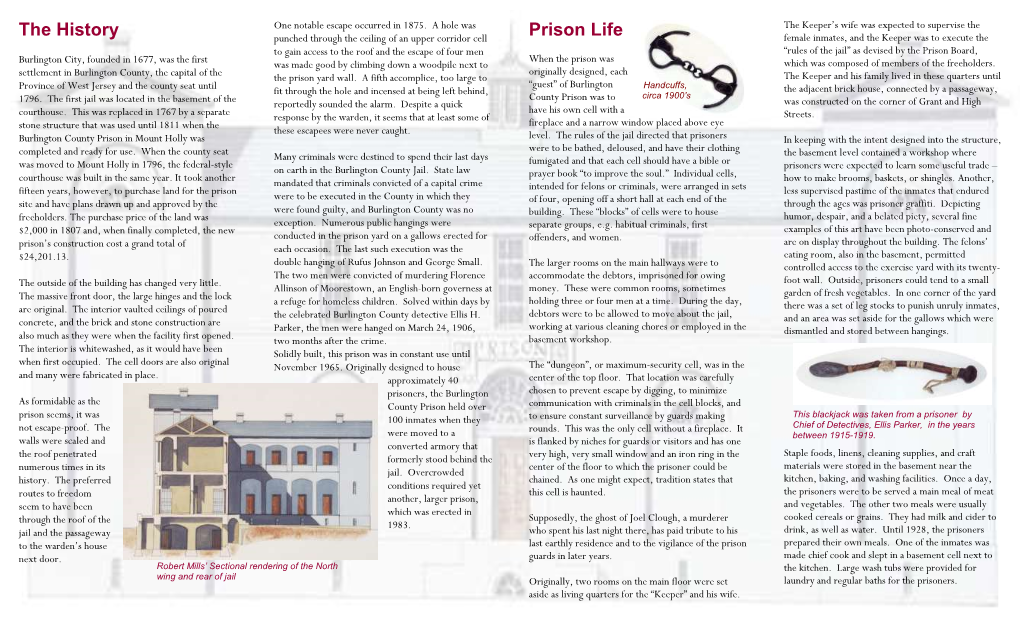 The History Punched Through the Ceiling of an Upper Corridor Cell Prison Life Female Inmates, and the Keeper Was to Execute The