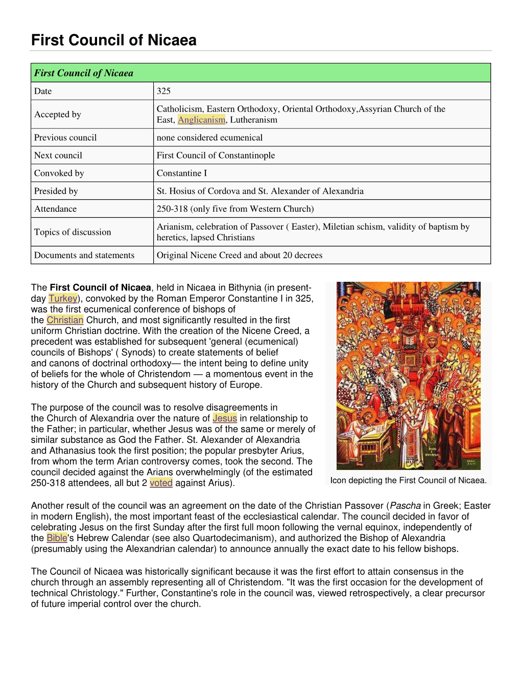 First Council of Nicaea