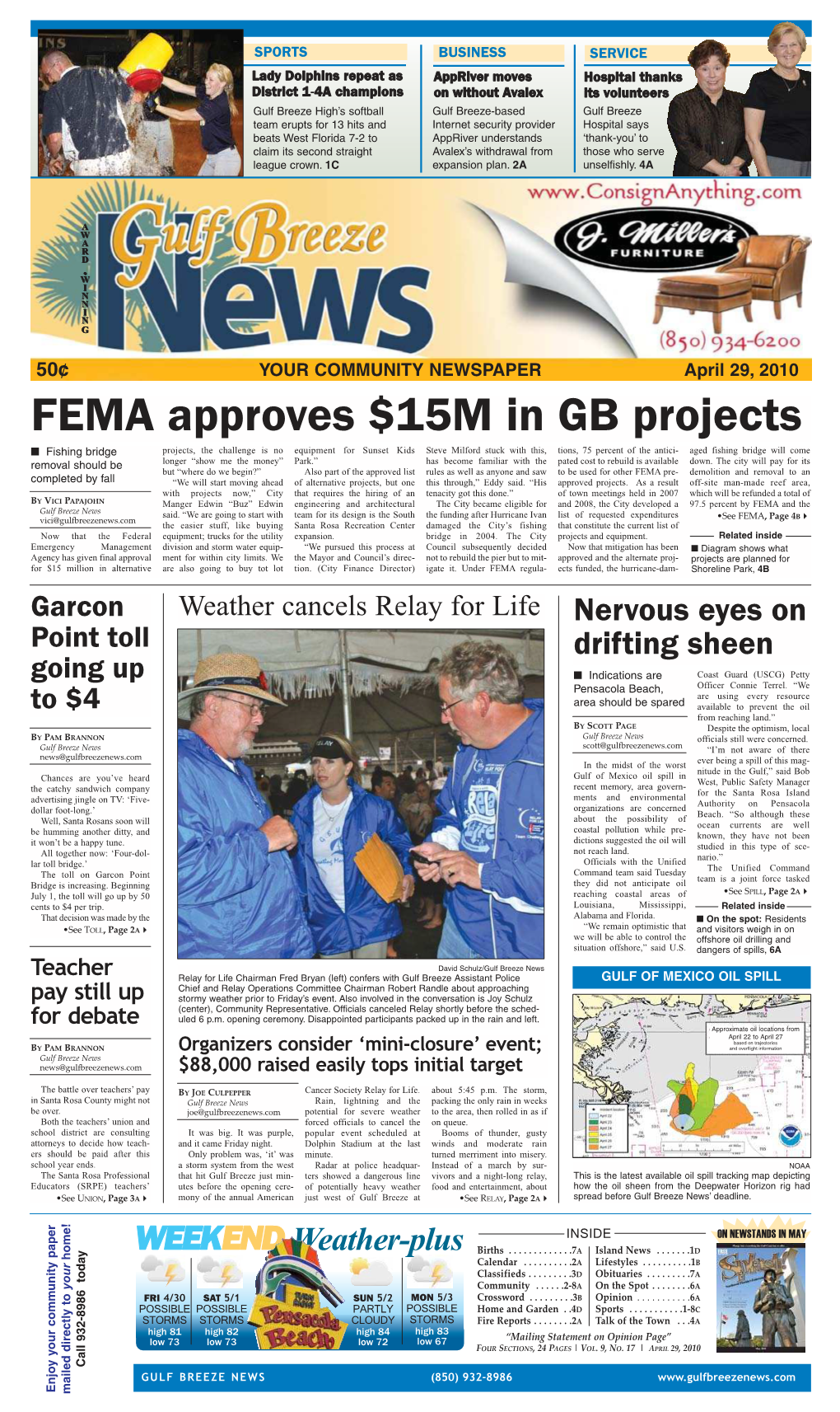 FEMA Approves $15M in GB Projects