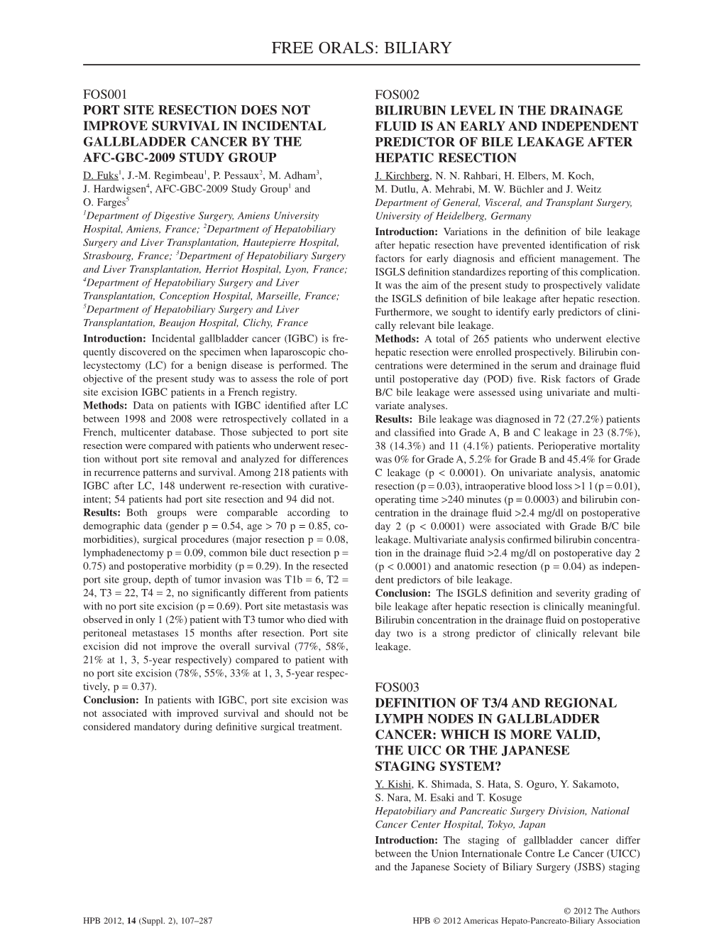 Free Orals: Biliary