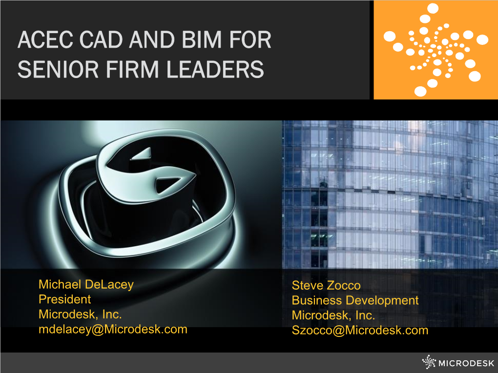 Acec Cad and Bim for Senior Firm Leaders