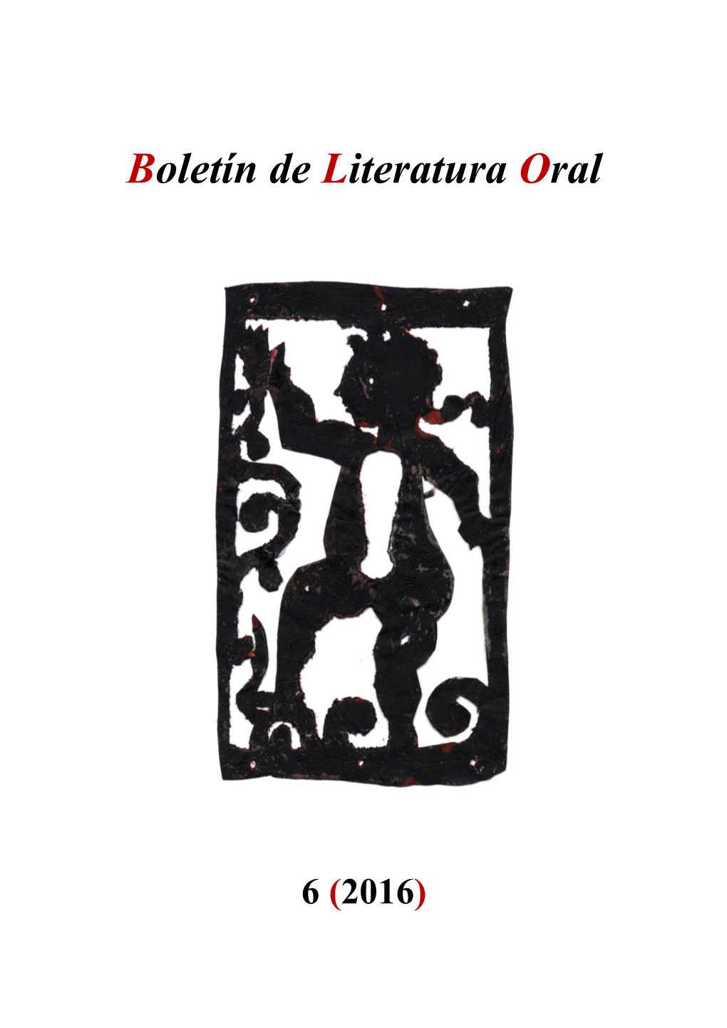 Boletín De Literatura Oral