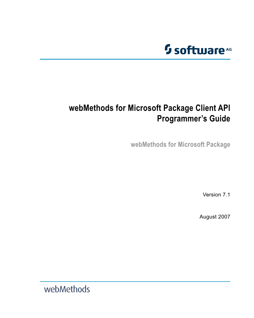 Webmethods for Microsoft Package Client API Programmer's Guide