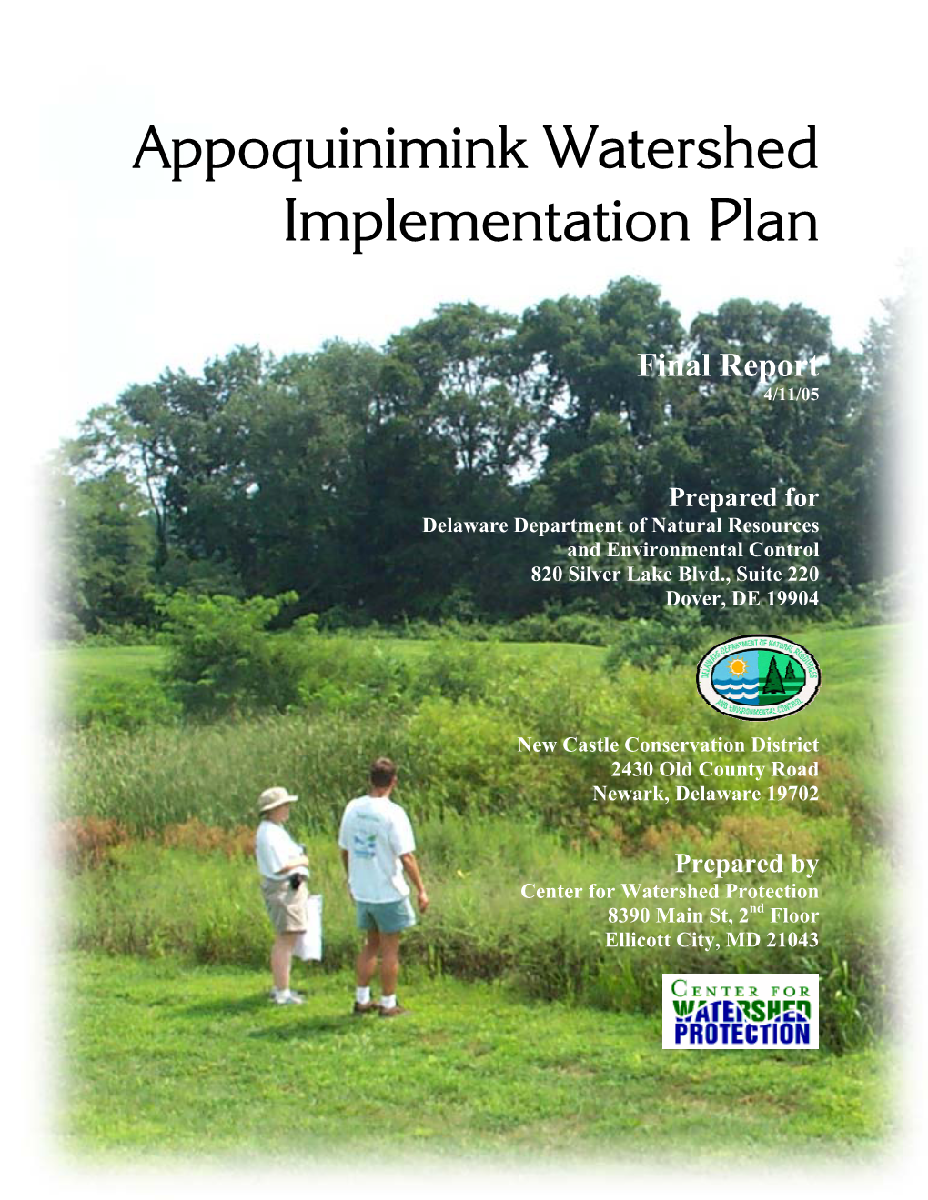 Appoquinimink Watershed Implementation Plan