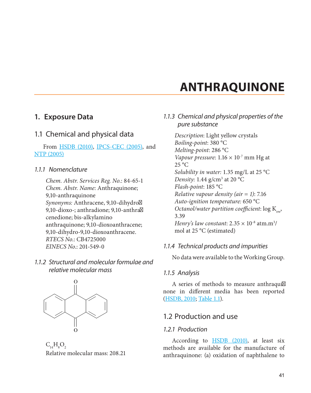 Anthraquinone