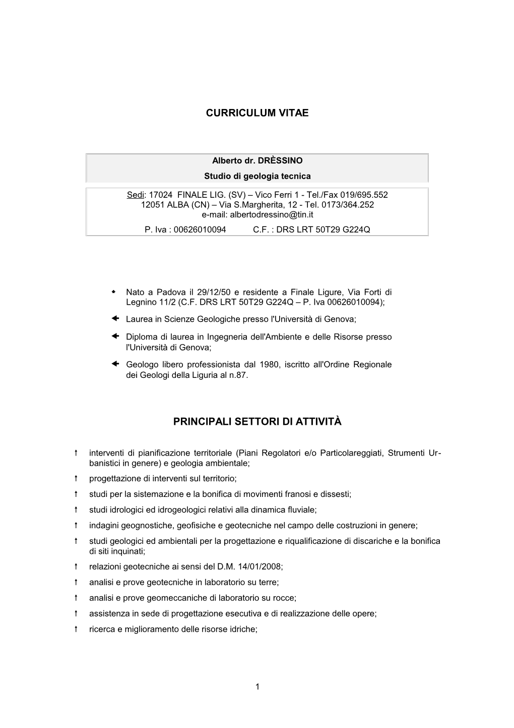 Curriculum Vitae Et Studiorum