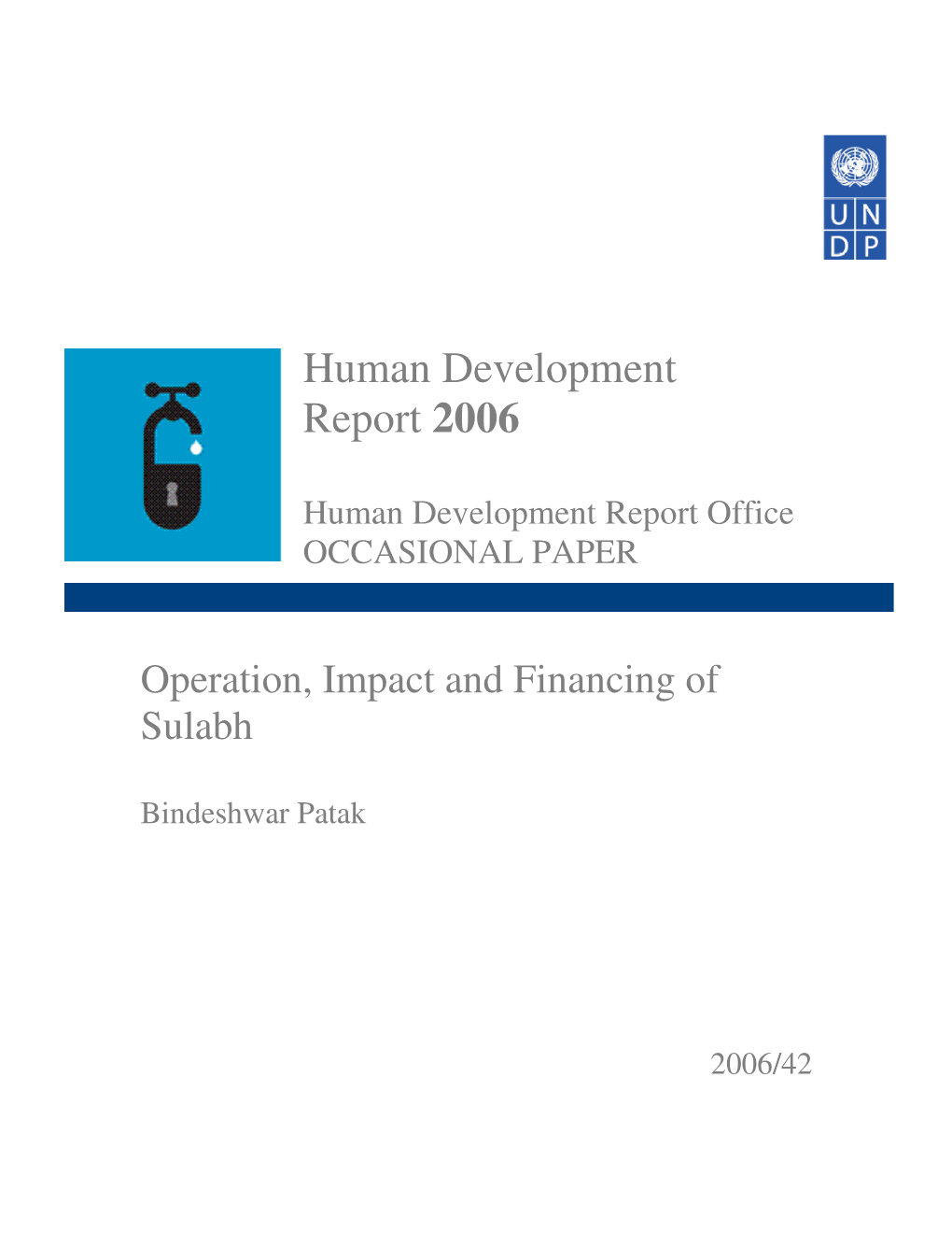 Human Development Report 2006
