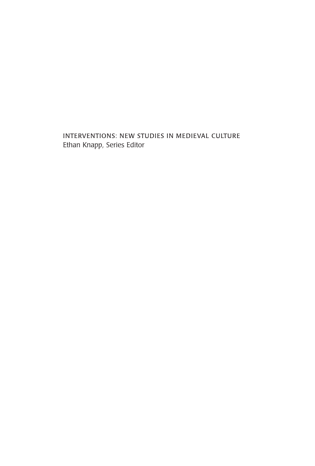 Ethan Knapp, Series Editor for My Mother, Fen-Ying “Fran” Horng Hsy (1948–2001) Trading Tongues Merchants, Multilingualism, and Medieval Literature