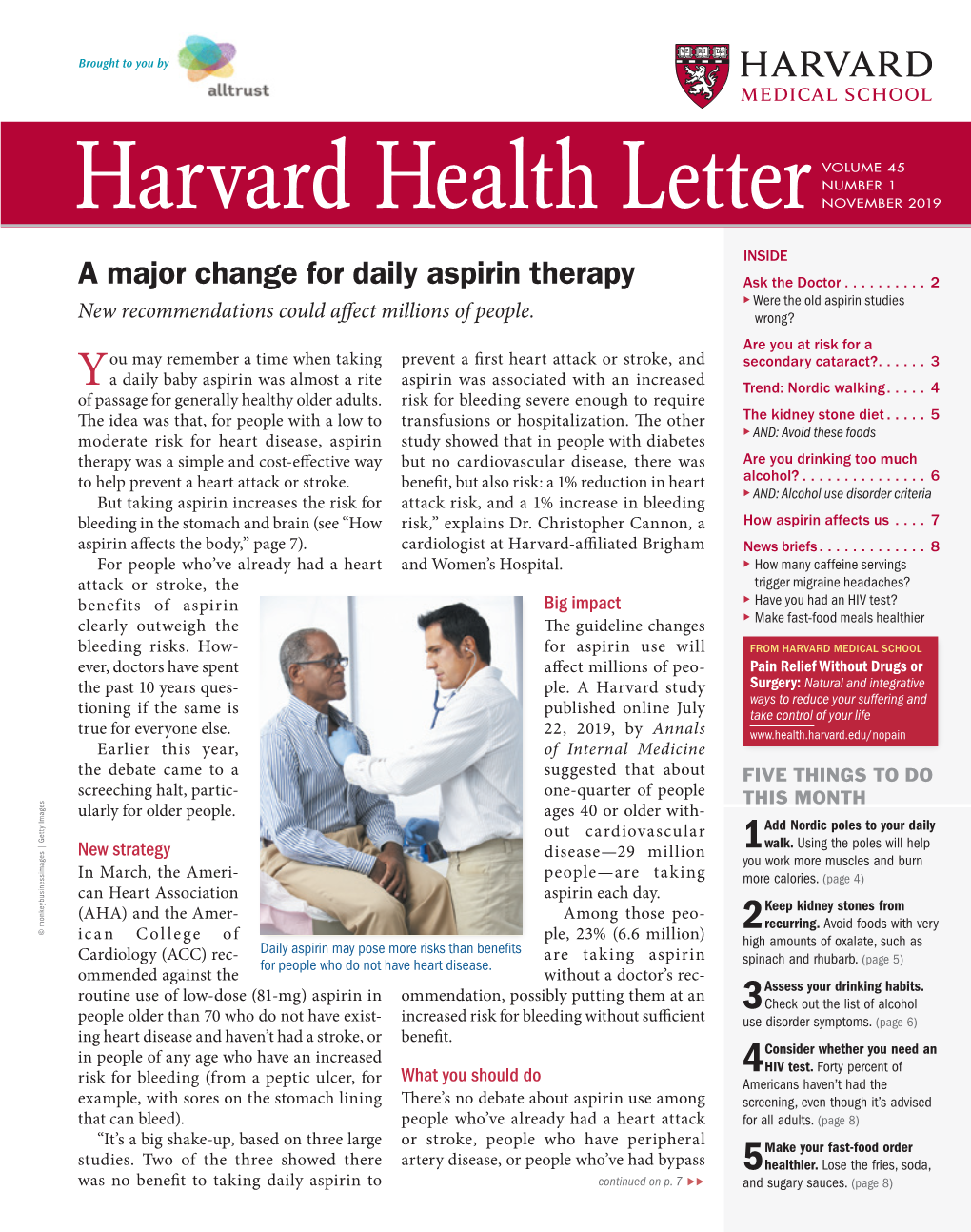 Harvard Health Letter, We Explain What the New Recommendations Are