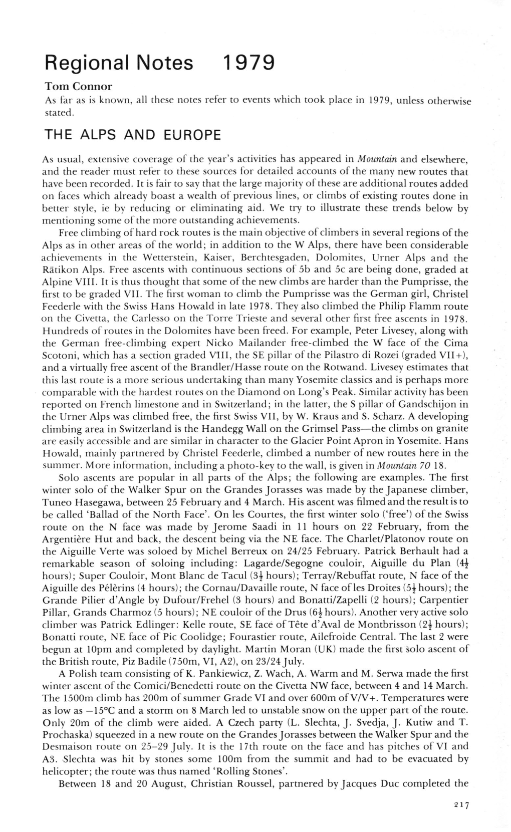 Regional Notes 1979 Tom Connor As Far As Is Known, All These Notes Refer to Events Which Took Place in 1979, Unless Otherwise Stated