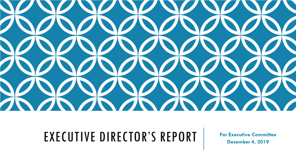 Executive Director's Report