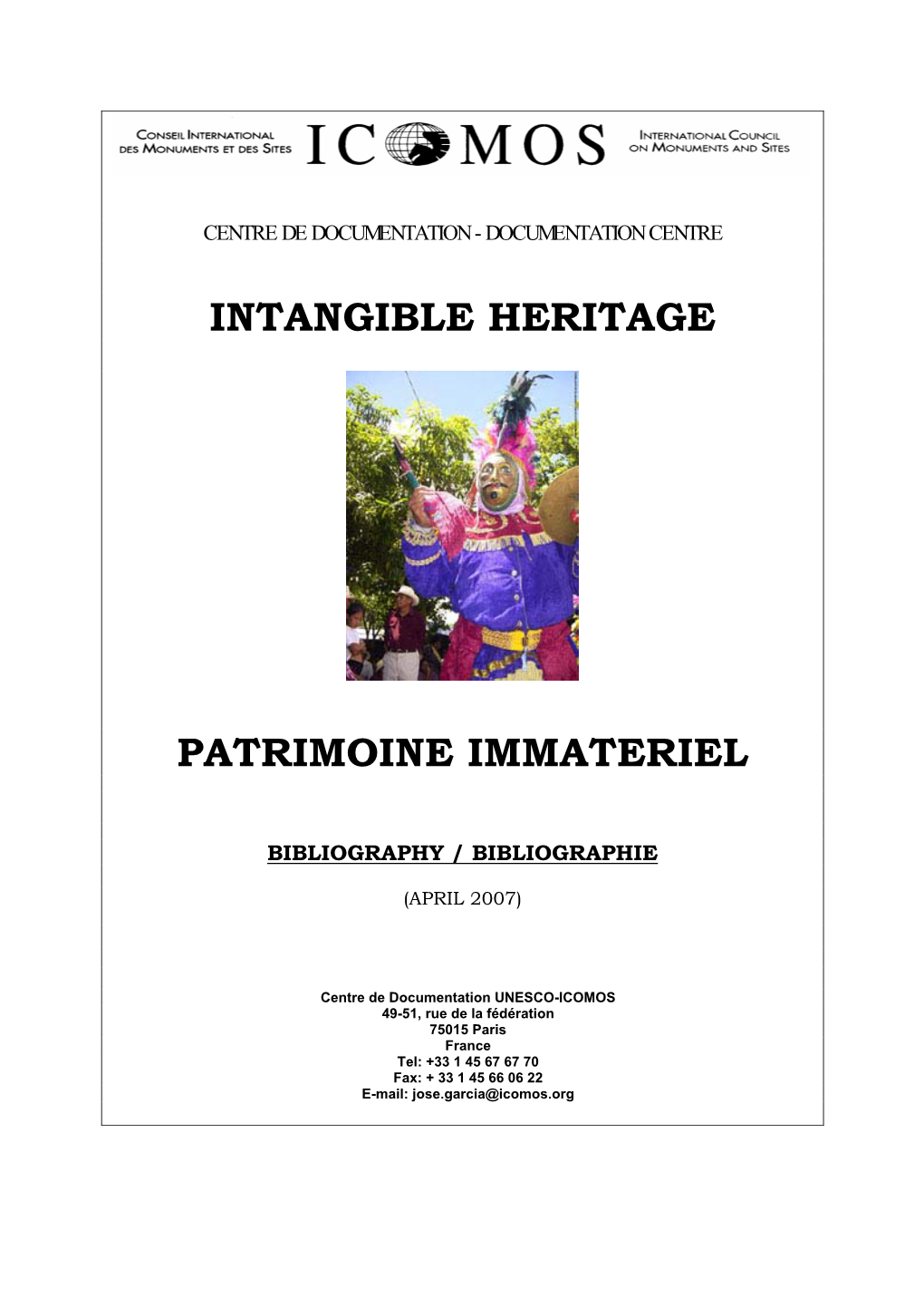 Intangible Heritage Patrimoine Immateriel