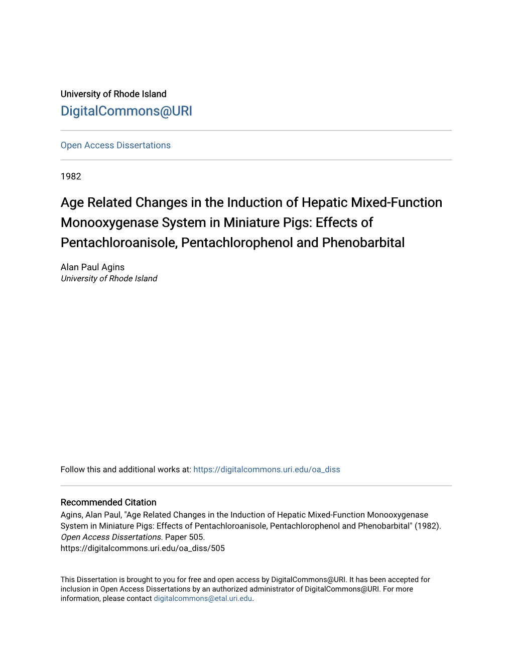 Age Related Changes in the Induction of Hepatic Mixed-Function