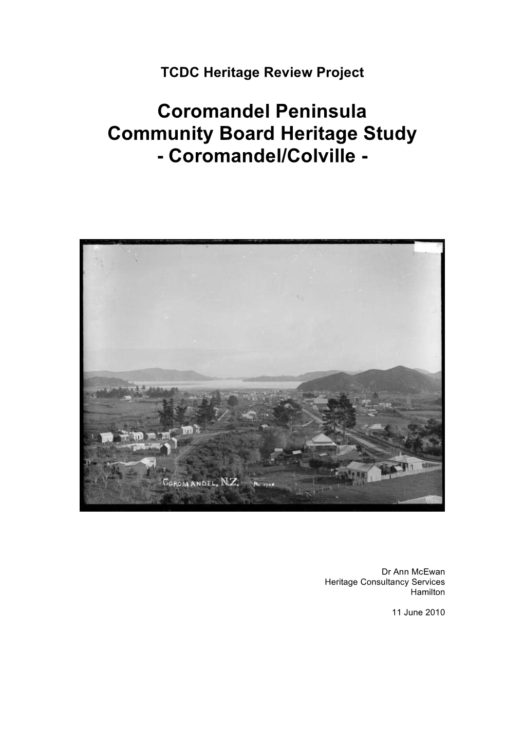 TCDC Community Study Report C-C 11-6-10