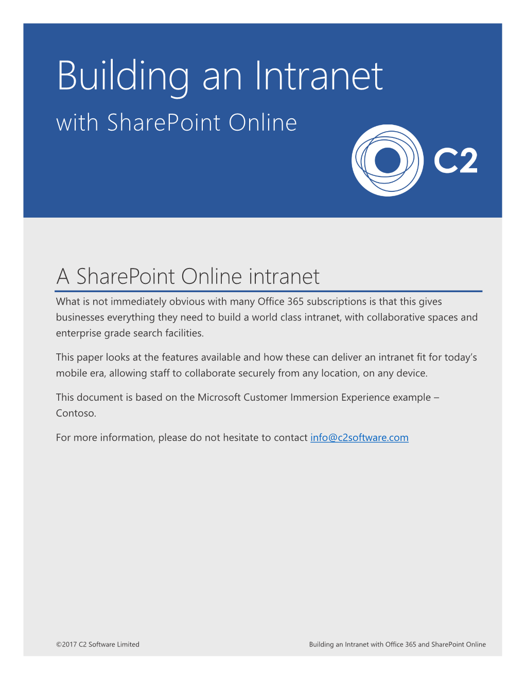 Building an Intranet with Sharepoint Online