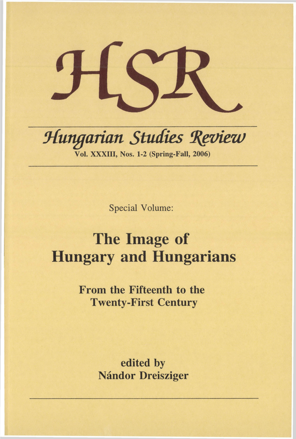 Ihungarian Studies ^Eviezu Vol