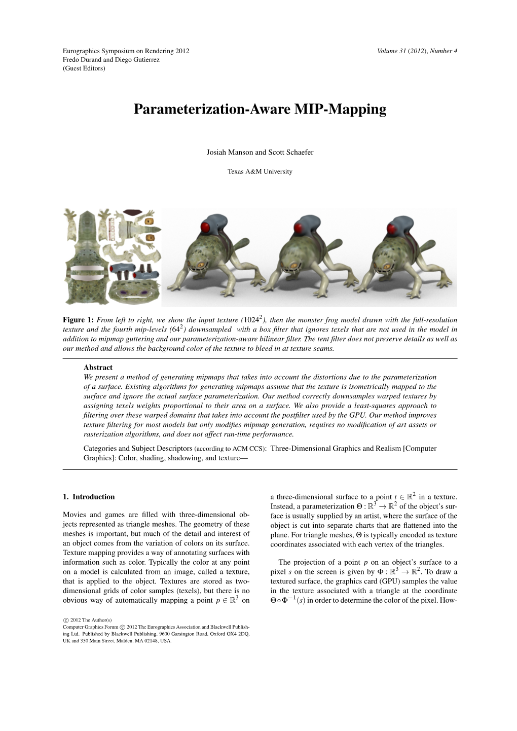 Parameterization-Aware MIP-Mapping