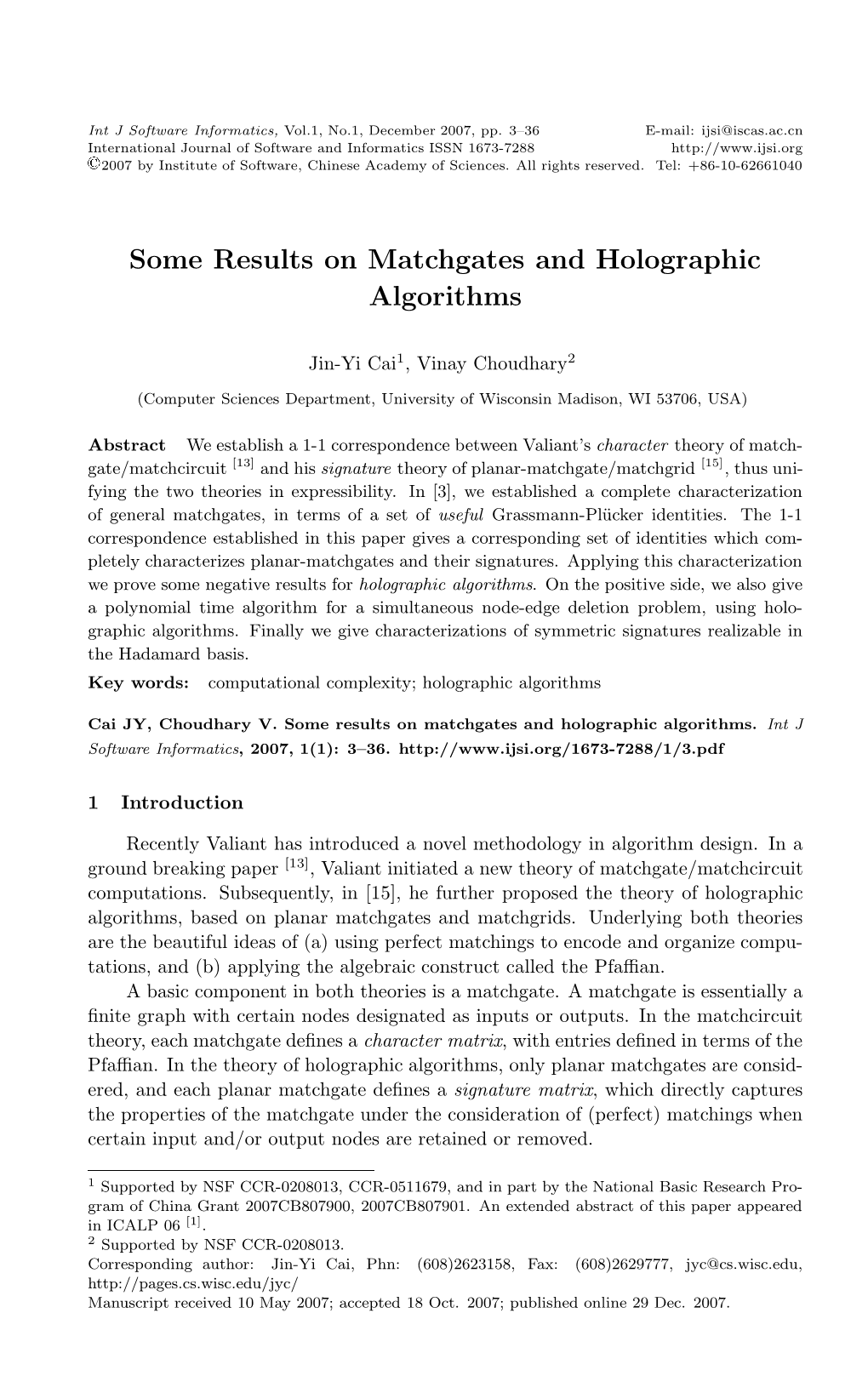 Some Results on Matchgates and Holographic Algorithms