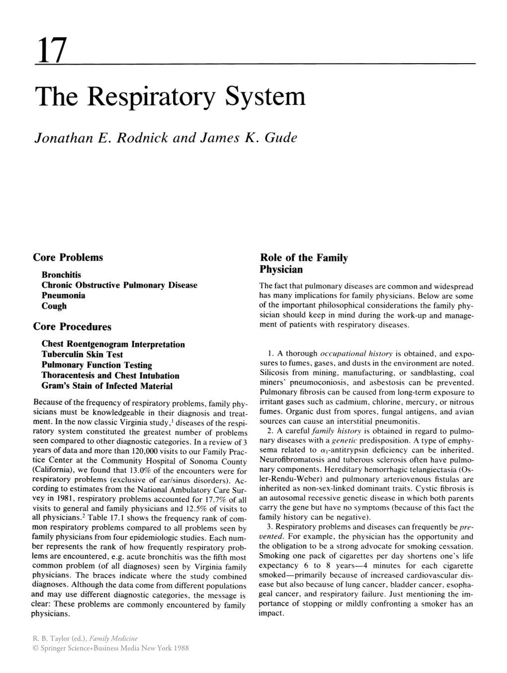 The Respiratory System