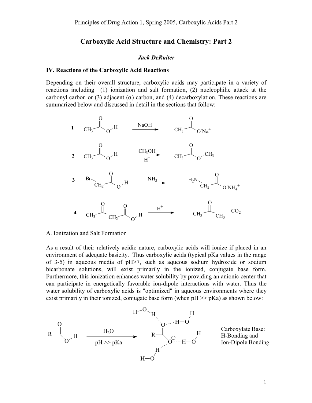 Carboxylic Acid Structure and Chemistry: Part 2