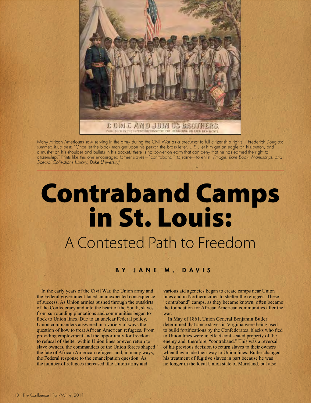 Contraband Camps in St. Louis: a Contested Path to Freedom