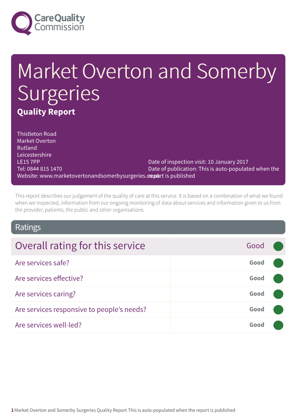Market Overton and Somerby Surgeries Newapproachcomprehensive Report (Gppractices Location Jan 2017) INS1-586582292